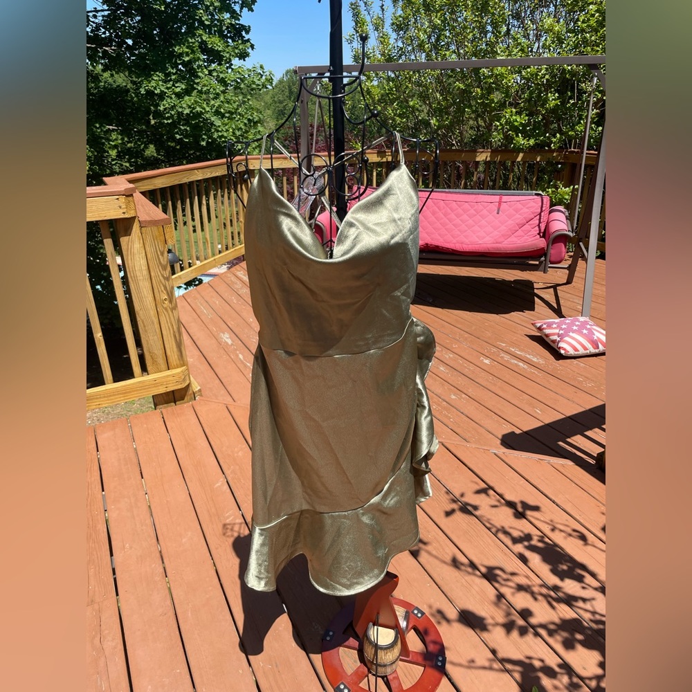 Metallic cocktail dress